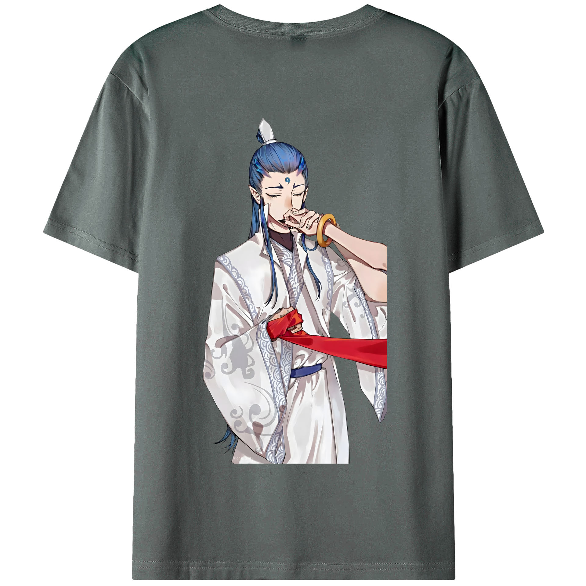 （画像用） Ne Zha 2 ナタ 魔童の大暴れ 綿100％半袖Tシャツ（背面プリント）